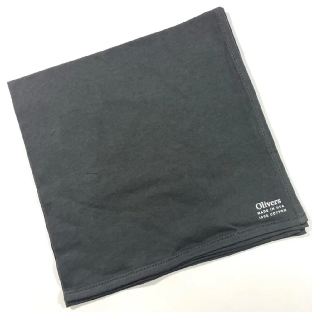 New Oliver’s Apparel Bandana Petrol Grey Cotton